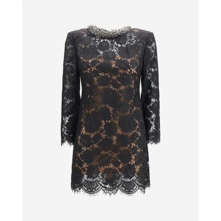 Lace long sleeve mini Dress Female 10