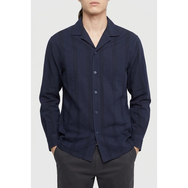Navy Button-Up Shirt
