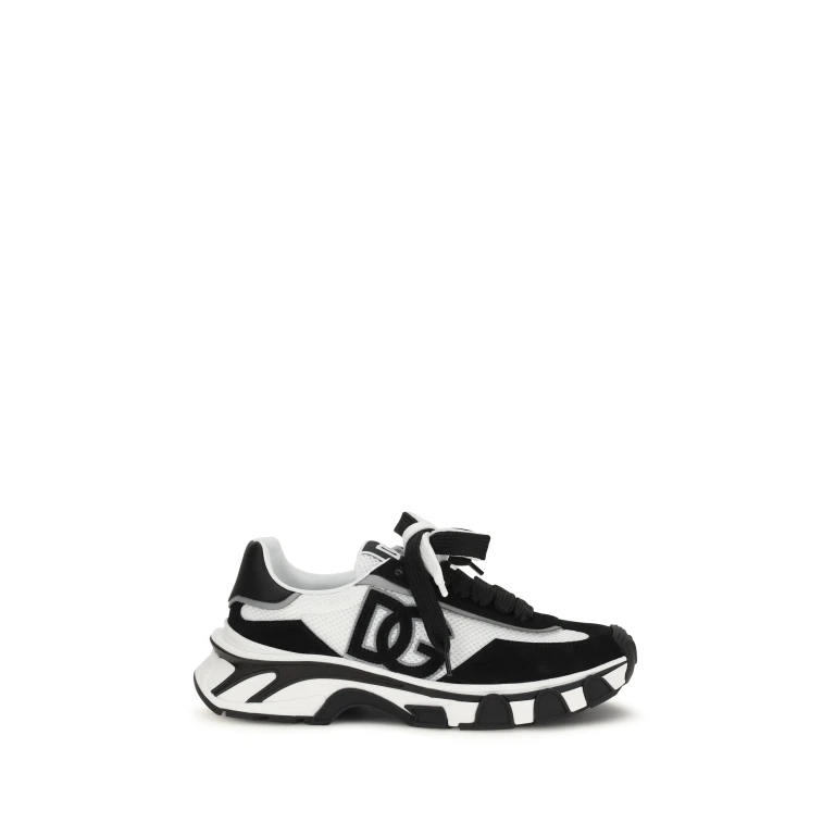 Sneakers Leather and Mesh White/Black