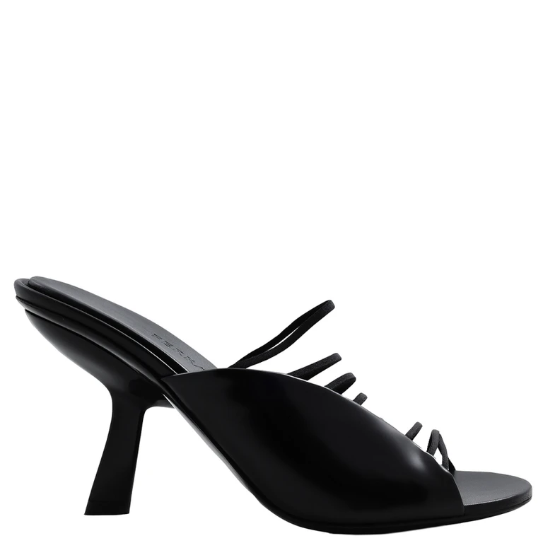 Black Leather Altaire 85 Sandals