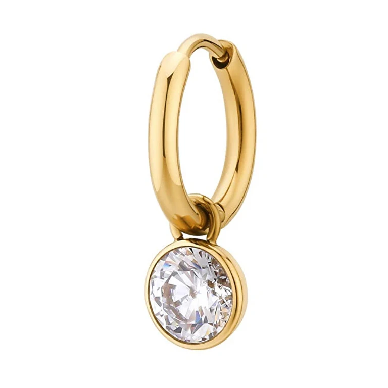 Single Earring Golden with Zircon 2in1 Chakra BHKE128