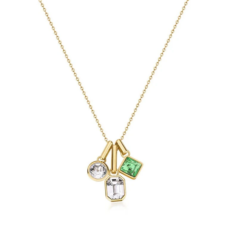 Gold-plated necklace with pendants Symphonia BYM195 (chain, 3x pendant)