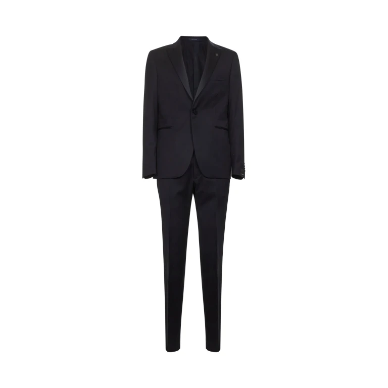 Blue Virgin Wool Tuxedo Suit