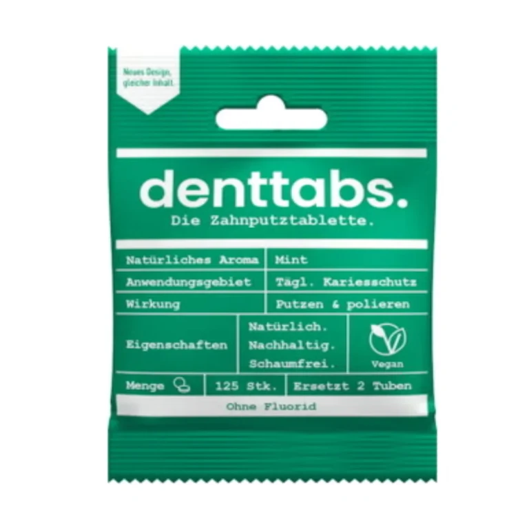 . Toothpaste Tablets - Stevia & Mint without Fluoride 125 pieces.