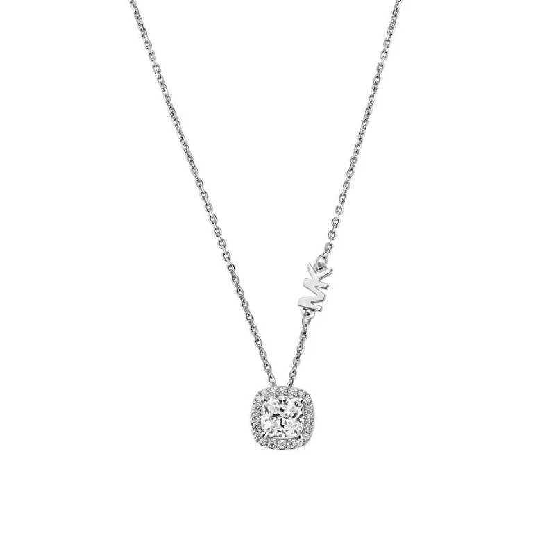 Silver Necklace Without Tempo With Zirconia Mkc1407An040