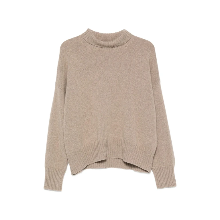 Turtleneck Ribbed-trim Sweater