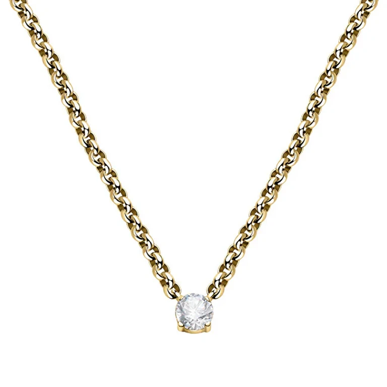 Original Gold-Plated Necklace with Crystal Poetica Sauz30