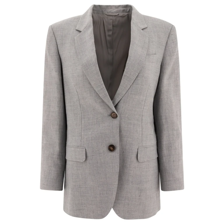 Wolight Grey Linen Wool Blazer