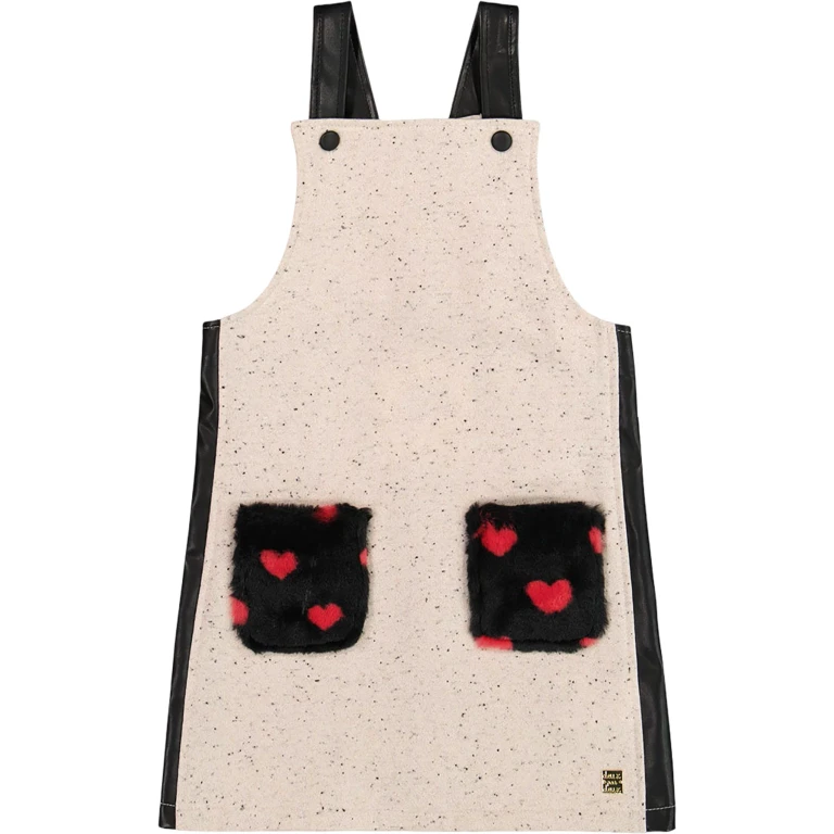 Glittering French Terry Overall Dress - Little Girl