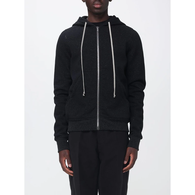 Zip-Up Hoodie in a Merino Wool and Cotton Blend (RU02F4284WFE09)