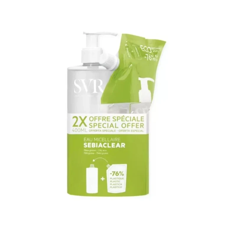 Sebiaclear - Purifying and Cleansing Micellar Water 400ml + Eco Refill 400ml