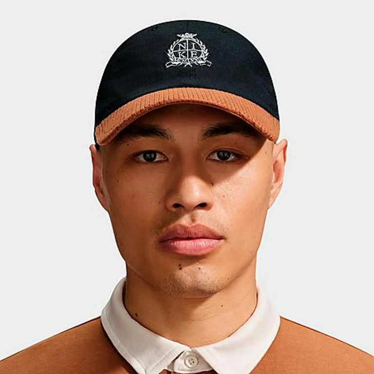 Club Unstructured Knit Strapback Cap in Black/Ale Brown/Sanddrift Size: S-M