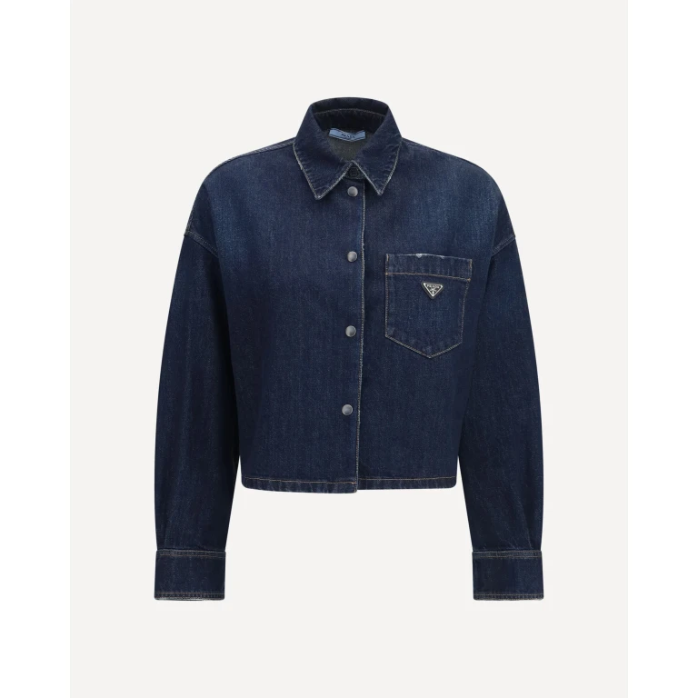 Denim Shirt with logo Female 36