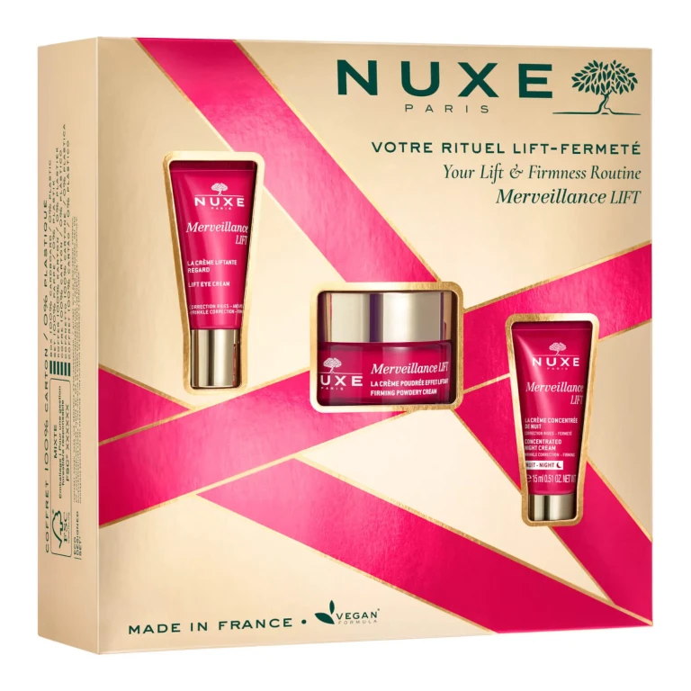 Set Nuxe: Wonder Expert Lifting Face Cream 50 ml + Merveillance Lift Vegan Lifting Eye Cream 15 ml + Merveillance Lift Vegan Lifting Night Face Cream