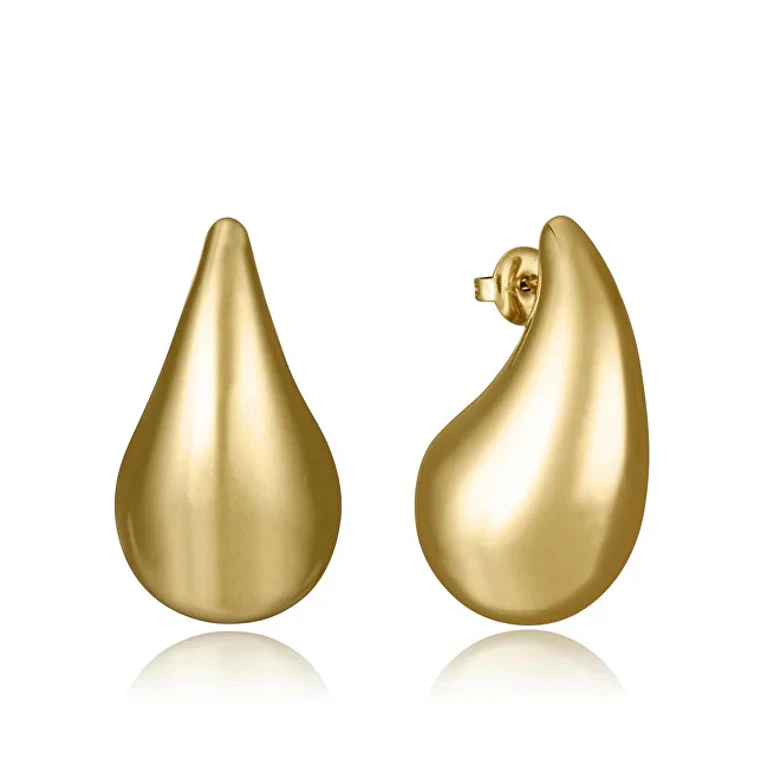 Gold-Plated Steel Tear Drop Earrings Air 14198E01012