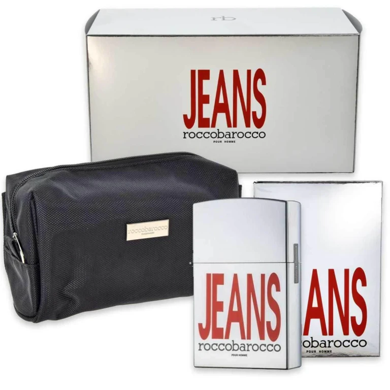Rocco barocco jeans man edt 75 ml + pouch