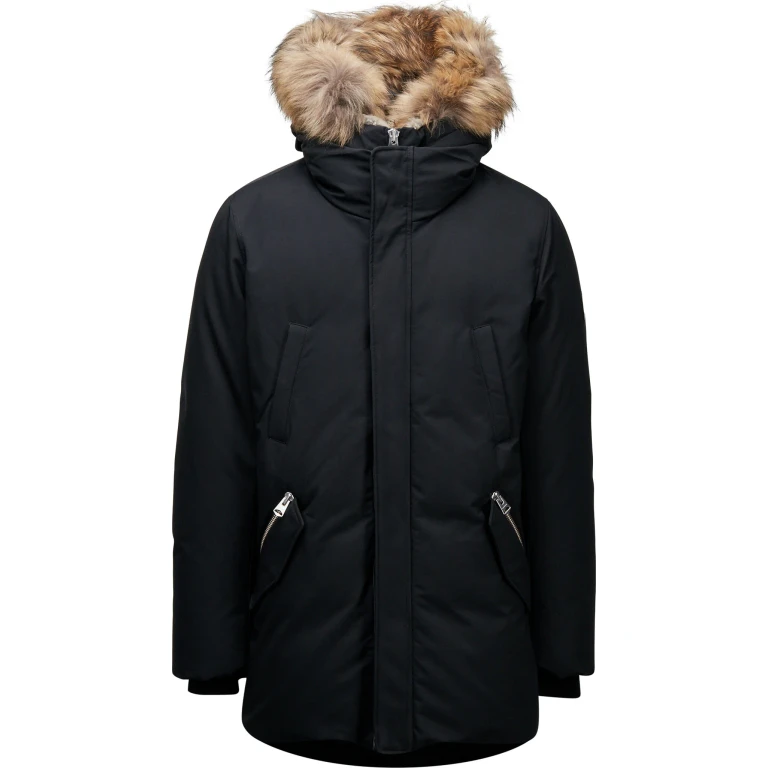 Edward 2-in-1 Down Parka with Hooded Bib and Natural Fur - Men's