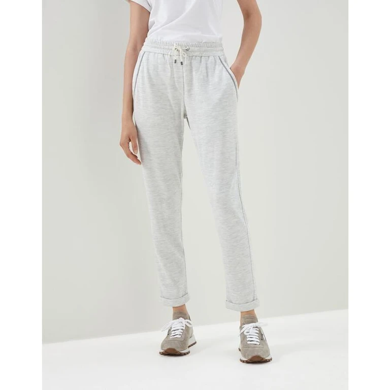 Wolight Grey Cotton Blend Trousers