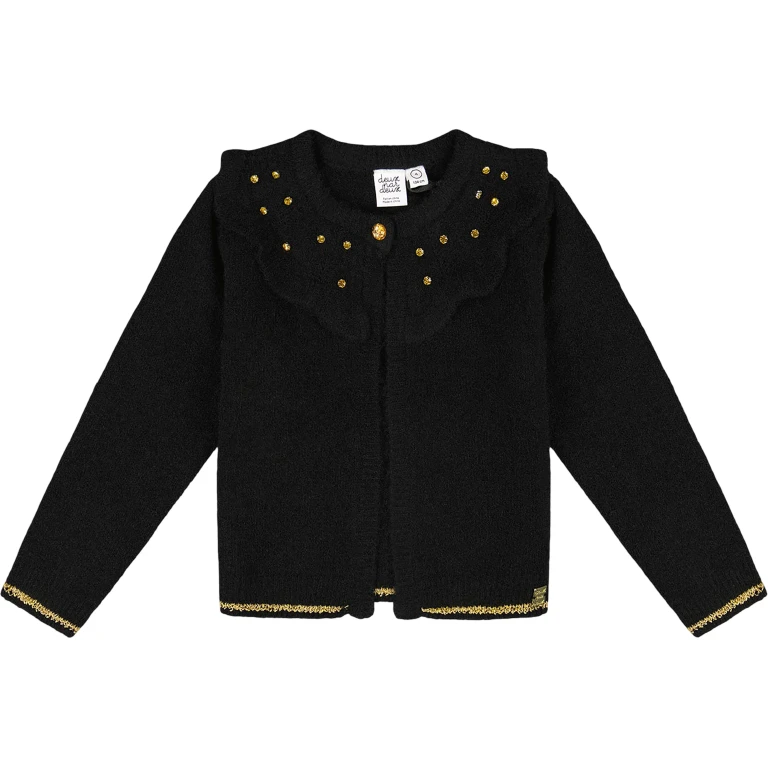 Knitted Cardigan with Rhinestones - Little Girl