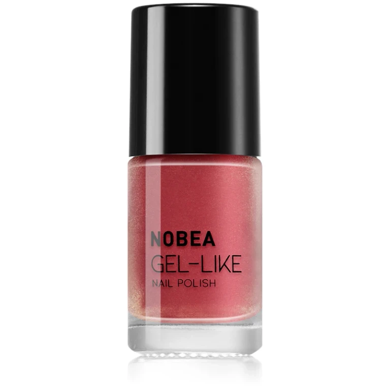 Metal Gel-like nail polish gel effect color Sunset coral #N53 6 ml