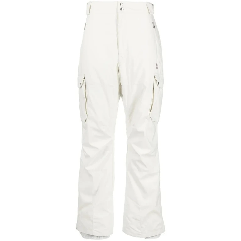 White Cargo Trousers With Pockets