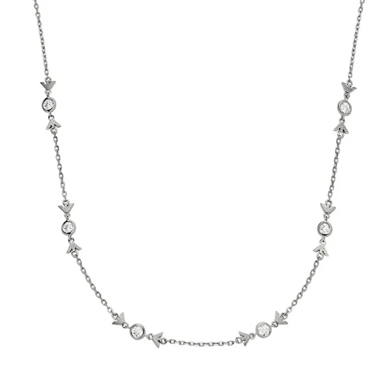Silver Necklace with Zirconia Eg3615040