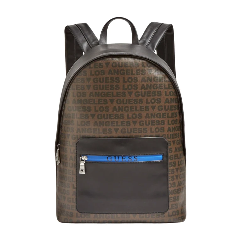 , Dan, Synthetic Leather, Fabric Backpack, Black/Brown, Men
