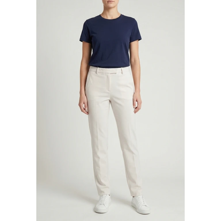 Wooff White Tailored Cotton Trousers