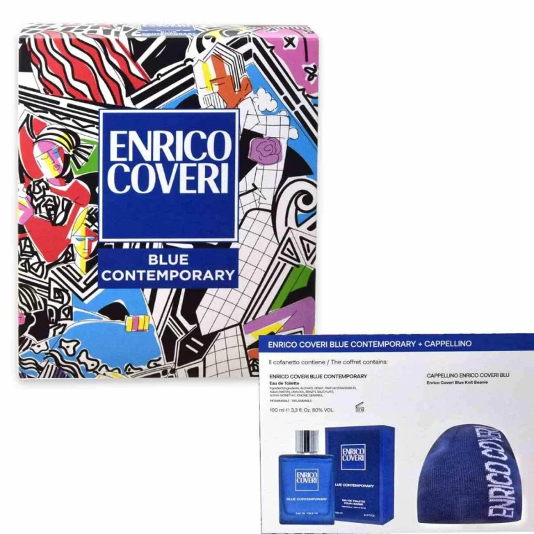Blue Contemporary Edt Gift Set 100 Ml + Wool Hat