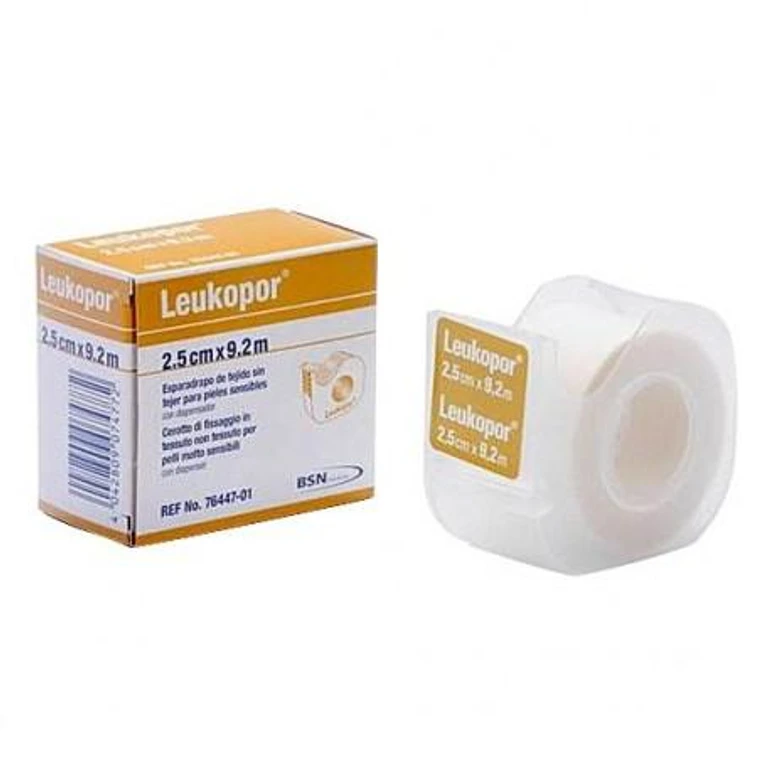 Fabric ribbon Leukopor for sensitive skin 9.2 M x 2.5 cm 1 unit Bsn Medical