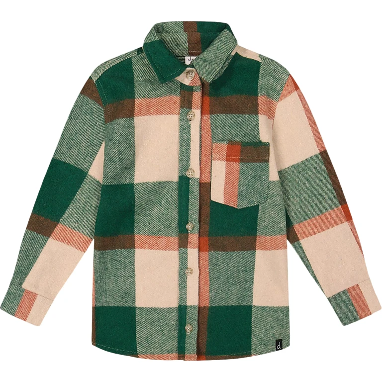 Long Sleeve Yarn Dyed Plaid Shirt - Little Boy