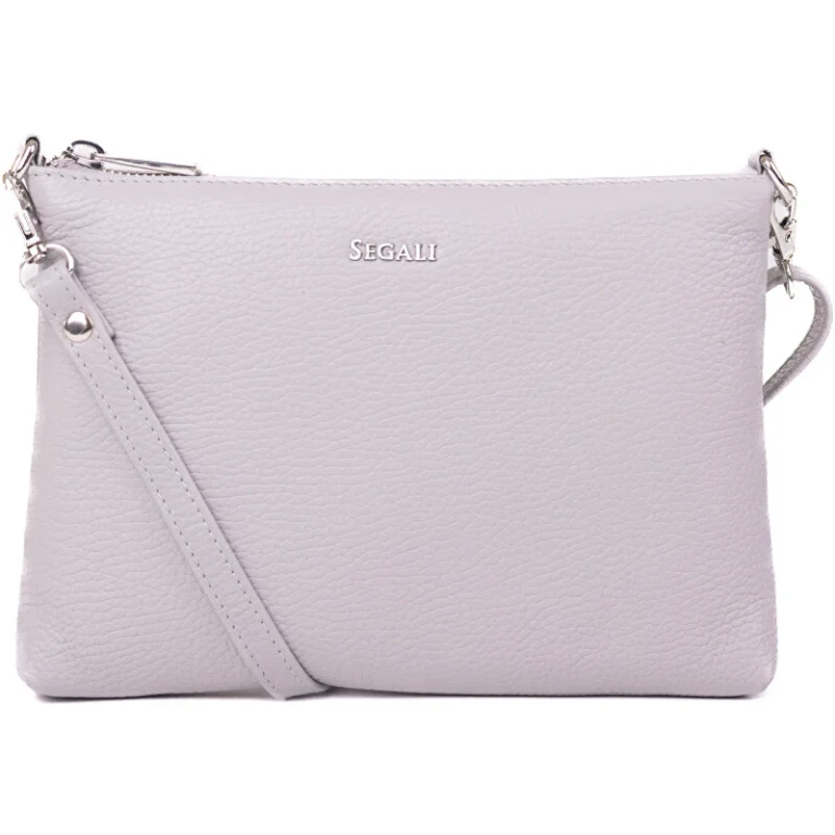Women's Gray Leather Crossbody Bag 5517