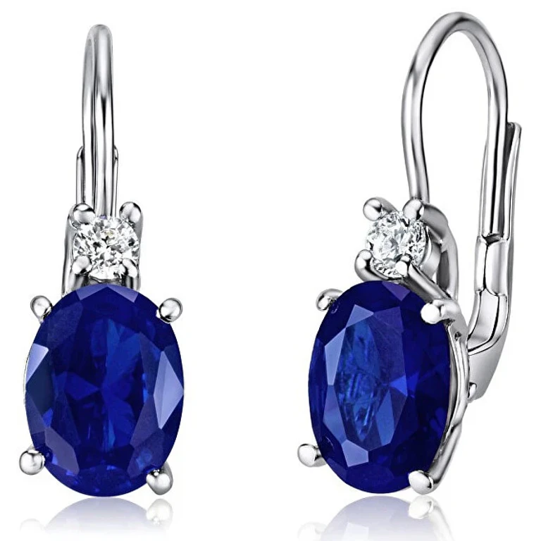 Silver Earrings with Synthetic Sapphire Sierra Silvegob31811S