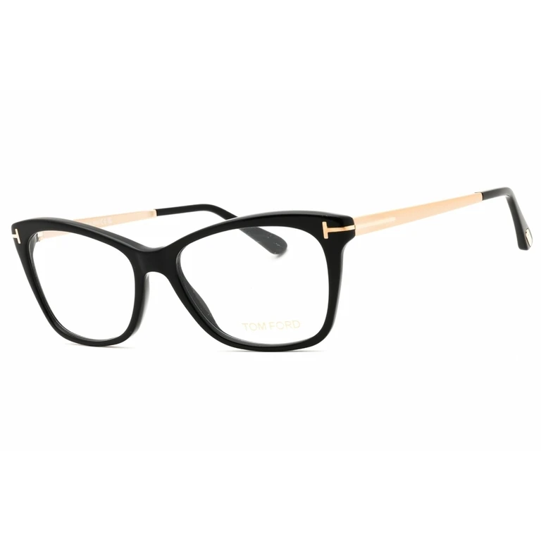 Ladies Shiny Black Cat Eye Eyeglass Frames FT5353 001 52