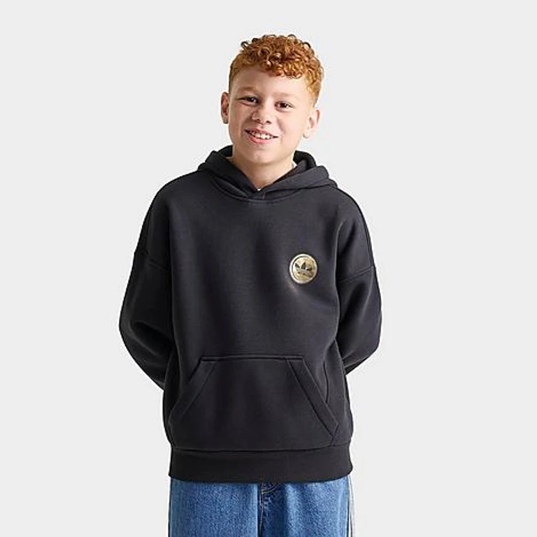 Big Kids Originals Pigeon Fleece Pullover Hoodie in Black Size: XS