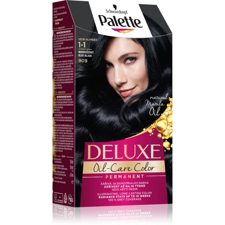 Palette Deluxe Permanent Hair Dye Color 1-1 909 Blue Black