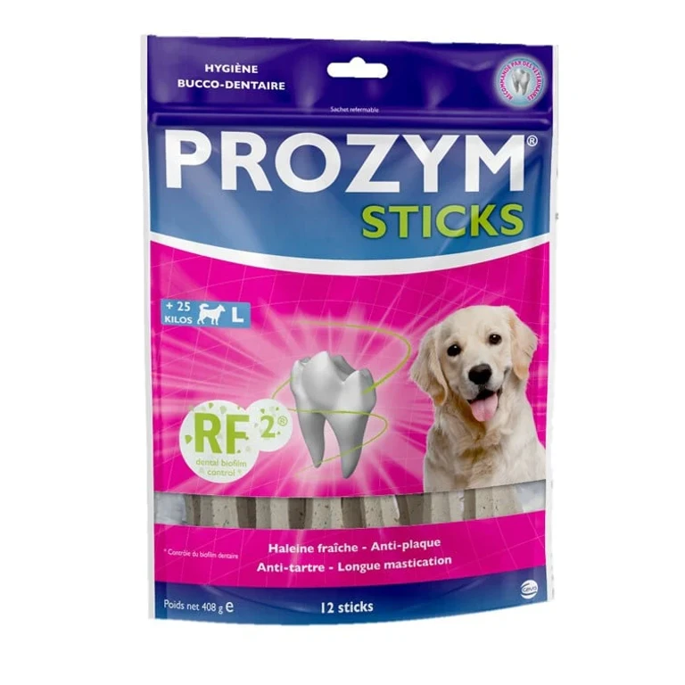 Prozym Chewing Sticks For Oral Hygiene Dogs +25kg x12 sticks