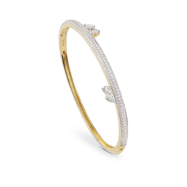 Massive Gold-Plated Bracelet with Cubic Zirconia Nuances Jsbb04507Jwyg - Diameter: 5.5 cm