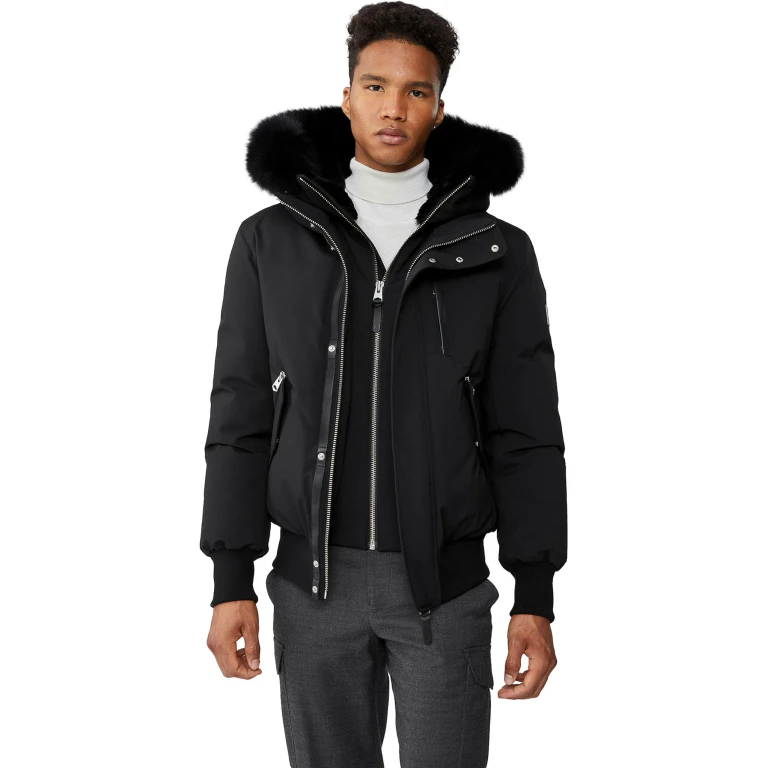 Dixon 2-in-1 Down Bomber with Hooded Bib and Blue Fox Fur - Men's