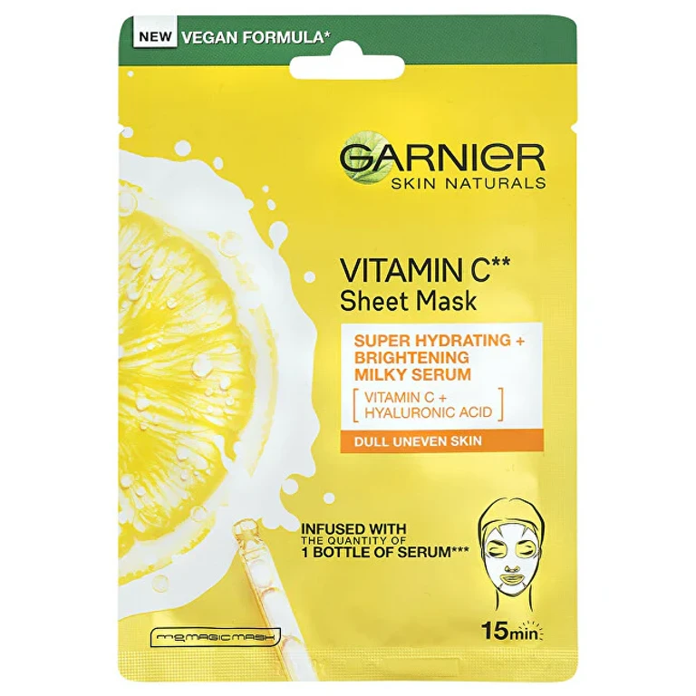 Moisturizing Sheet Mask to Brighten the Skin with Vitamin C Skin Natura L S 28 G