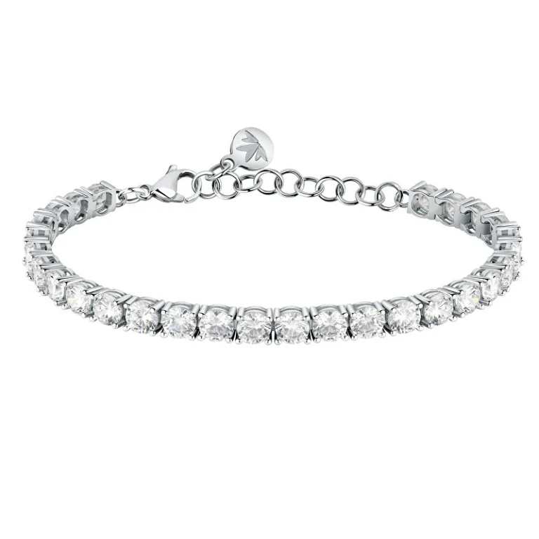 Silver Bracelet Without Tempo With Zirconia Tesori Saiw124