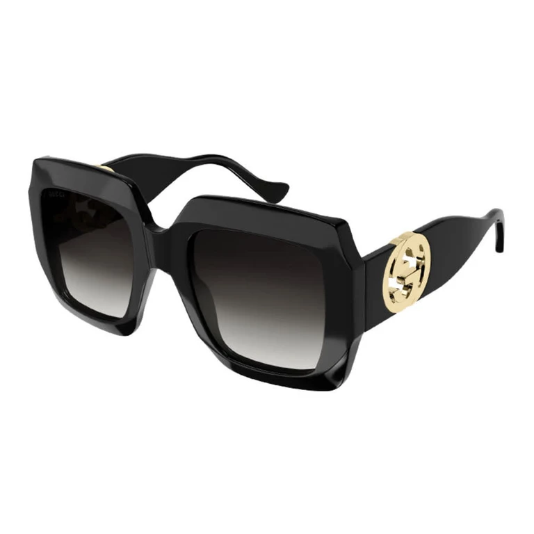 Ladies Black Square Sunglasses GG1022S 001