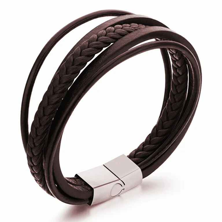 Bracelet Made With Brown Leather Straps