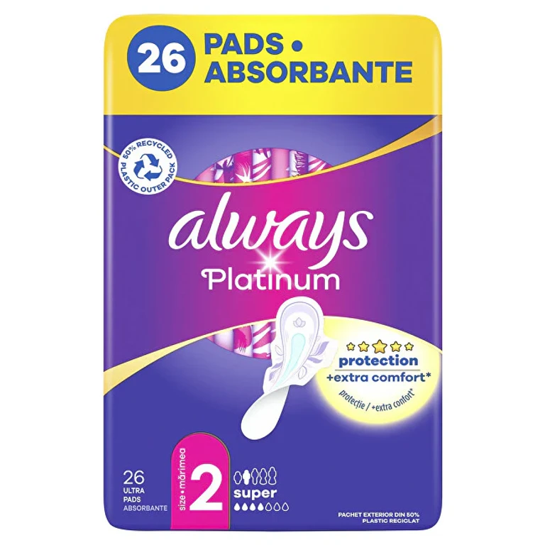 Platinum Super Size 2 sanitary pads 26 pieces