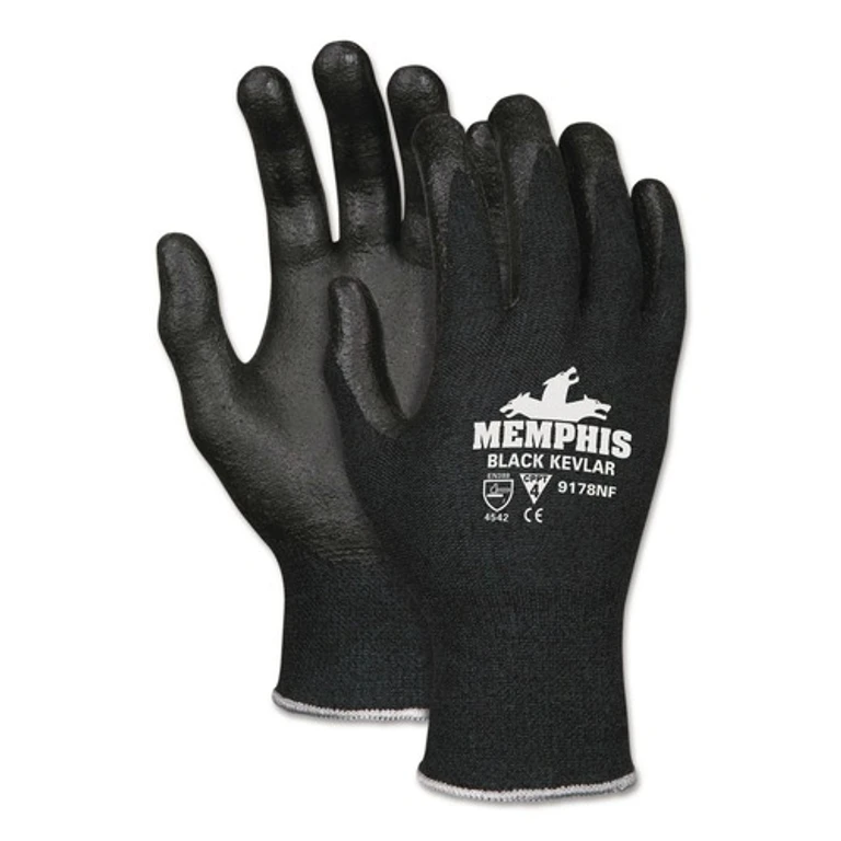 9178NFL 9178NF Kevlar/Nitrile Foam Gloves - Black/Large (1-Pair)