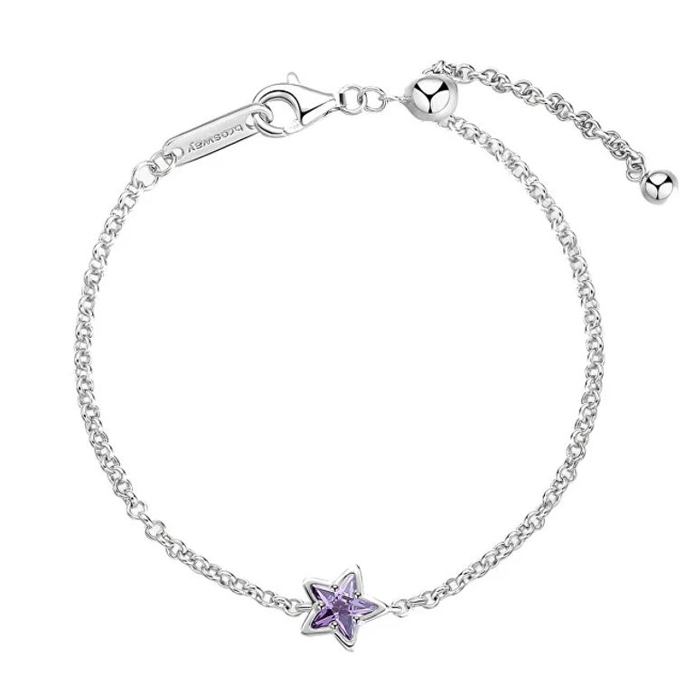 Star Fancy Magic Purple Silver Bracelet FMP109