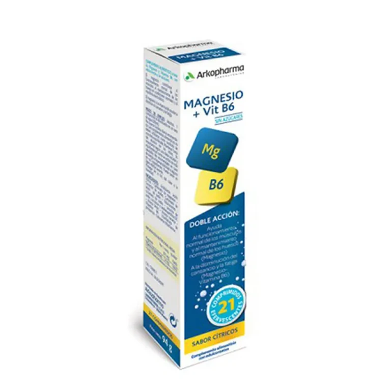 Arkomag Magnesium And Vitamin B6 21 Effervescent Tablets