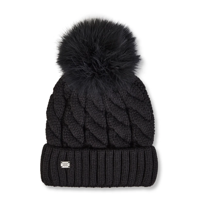 Amalie Beanie With Detachable Pompom - Women's