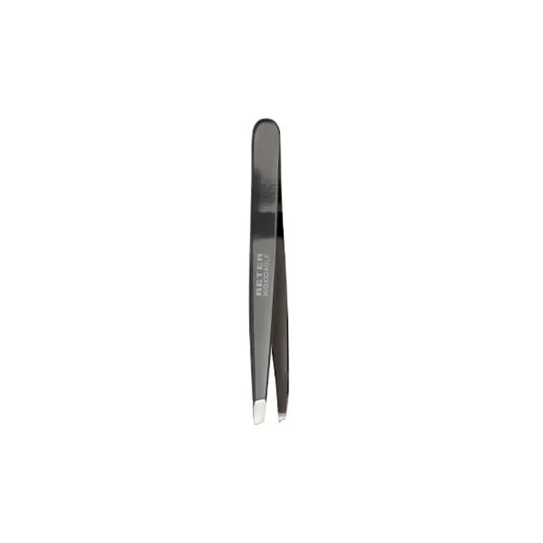 Slanted tip tweezers in glazed stainless steel Beter