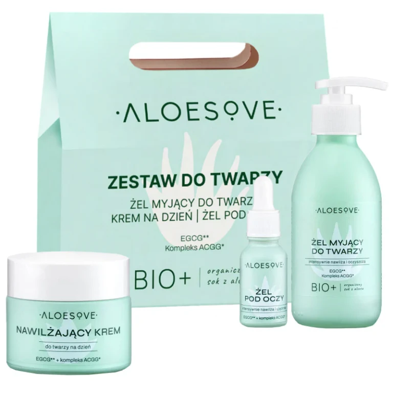 Aloesove Green Face Set - Cream 50 ml + Cleansing Gel 190 ml + Eye Contour Gel 15 ml